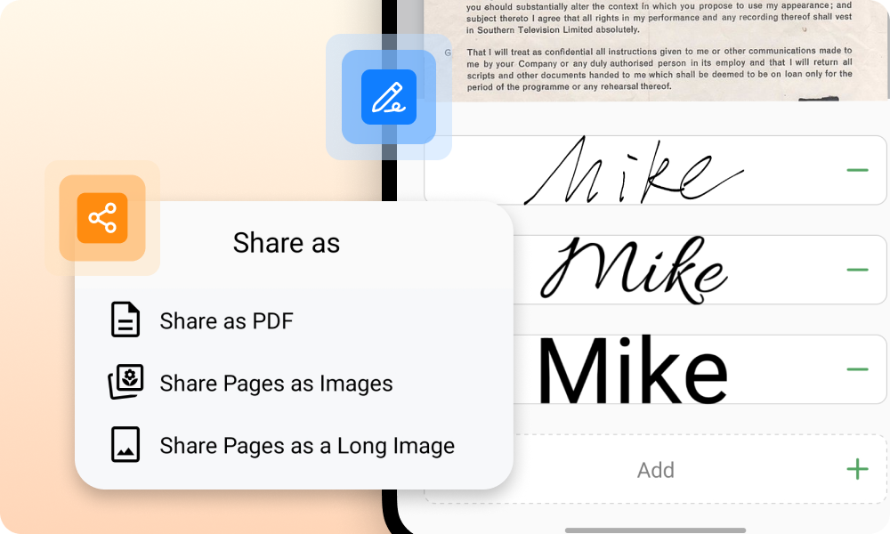 Scan, Sign and Share